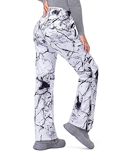 33,000ft Damen Skihose Outdoorhose Wasserdicht Winddichte Softshellhose Warme Gefütterte Trekkinghose Atmungsaktive Schnelltrocknende Thermohose Wanderhose Winter Ski Pants Women Rissgrau 38 * 31L von 33,000ft