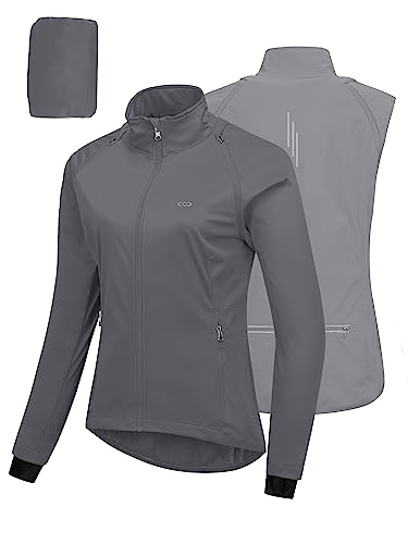 33,000ft Fahrradjacke Damen Wasserdicht Atmungsaktiv Sommer UV-Schutz Leicht Fahrradweste mit Abnehmbaren Ärmeln Fahrrad Reflektierend Regenjacke Frauen Grau XS 33,000ft Fahrradjacke Damen Wasserdicht Atmungsaktiv Sommer UV-Schutz Leicht Fahrradweste mit Abnehmbaren Ärmeln Fahrrad Reflektierend Regenjacke Frauen Grau XS von 33,000ft