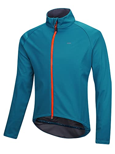 33,000ft Fahrradjacke Herren wasserdichte Laufjacke Atmungsaktive Leicht Radjacke Wandern Radsport-Jacken Blau S von 33,000ft