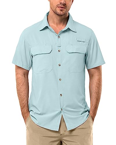 33,000ft Hemd Herren Kurzarm UPF50+ UV Schutz Outdoorhemd Schnelltrocknend Freizeithemd Funktionshemd Wanderhemd für Angeln Safari Reisen Golf Mintgrün XL 33,000ft Hemd Herren Kurzarm UPF50+ UV Schutz Outdoorhemd Schnelltrocknend Freizeithemd Funktionshemd Wanderhemd für Angeln Safari Reisen Golf Mintgrün XL von 33,000ft