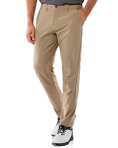 33,000ft Herren Golfhosen Atmungsaktive Stretch Hose für Männer Schnelltrockende Stretch Lange Golfhosen Khaki 36W*32L von 33,000ft