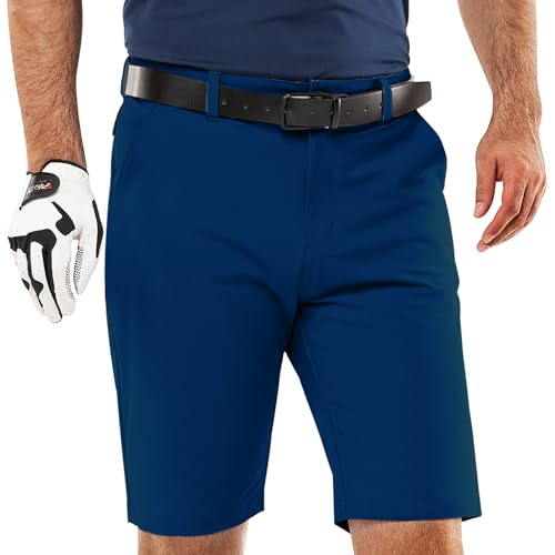 33,000ft Herren Golf Shorts UPF 50+ Stretch Shorts 10'' Bermuda Shorts Kurze Hose Dry Fit Causal Shorts Arbeitshort für Golfen Arbeiten, Sternenblau 32 von 33,000ft