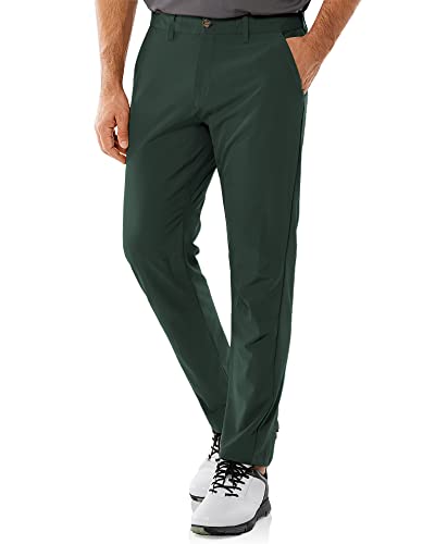 33,000ft Herren-Golfhose, leichte Golfhose, Stretch, schnell trocknend, atmungsaktiv, Arbeit, Causual Hose zum Golfen, mit Taschen, dunkelgrün, 42 Groß von 33,000ft