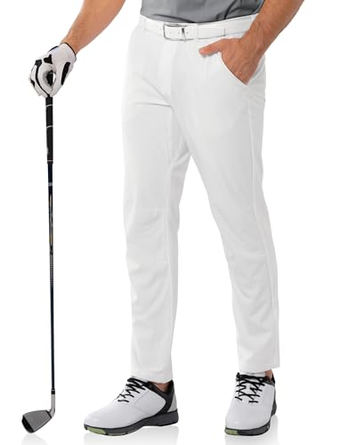 33,000ft Herren Golfhosen Atmungsaktive Stretch Hose für Männer Schmale Passform Schnelltrockende Golf Trousers Slim fit Stretch Lange Golfhosen Weiß-erneuert 30W*30L 33,000ft Herren Golfhosen Atmungsaktive Stretch Hose für Männer Schmale Passform Schnelltrockende Golf Trousers Slim fit Stretch Lange Golfhosen Weiß-erneuert 30W*30L von 33,000ft