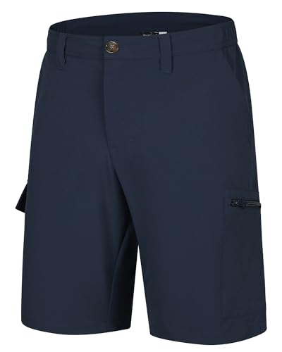 33,000ft Herren Outdoor Shorts mit 6 Taschen Sommer Wandershorts Stretch Cargo Shorts Bermuda Kurze Hose Golfshorts Atmungsaktive Capri für Wandern Radfahren Dunkelblau 40 von 33,000ft