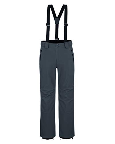 33,000ft Herren Skihose Hosenträgerhose Outdoorhose Wasserdicht Winddichte Softshellhose Warme Gefütterte Schneehose Snowboardhose Skilanglaufhose Thermohose Winter Ski Pants Dunkelgrau 32 von 33,000ft