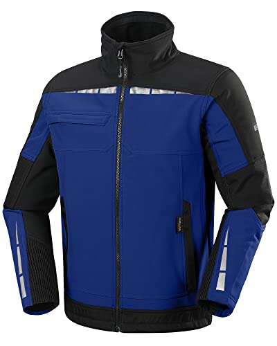 33,000ft Motorradjacke Herren Vintage Biker-Softshelljacke, Wasserdicht Winddichte Funktionsjacke, Reflektierende Outdoor Softshelljacken Königsblau S von 33,000ft