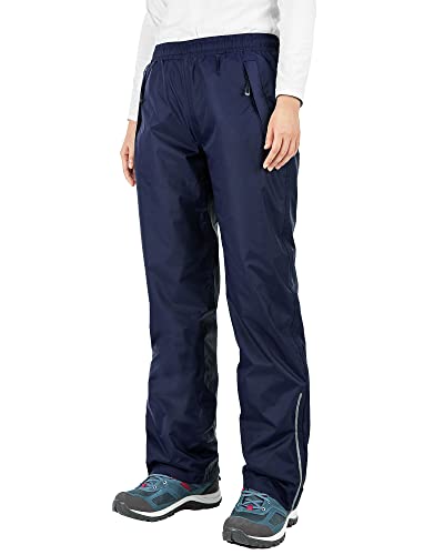 33,000ft Regenhose Damen Wasserdicht Atmungsaktive Fahrrad Überziehhose Leichte Wanderhose Winddicht Outdoor Bekleidung (Navy, 40) von 33,000ft