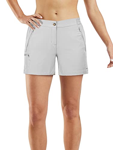 33,000ft Wanderhose Damen Kurz, Cargo Shorts Bermuda Stretch Leichte Laufshorts Sommer UPF50+ Kurze Hose für Wandern, Camping, Reisen Hellgrau 38 33,000ft Wanderhose Damen Kurz, Cargo Shorts Bermuda Stretch Leichte Laufshorts Sommer UPF50+ Kurze Hose für Wandern, Camping, Reisen Hellgrau 38 von 33,000ft