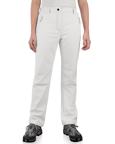 33,000ft Wanderhose Damen wasserdichte Winddichte Thermohose Softshellhose Warm Gefüttert Outdoorhose Winter Skihose Snowboardhose Atmungsaktive Schnelltrocknende Trekkinghose Outdoorhose Weiß von 33,000ft
