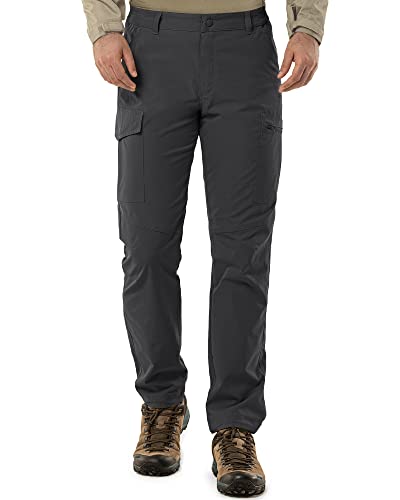 33,000ft Wanderhose Herren Wetterfest Outdoorhose Atmungsaktiv Cargohose Trekkinghose Winddichte Arbeitshose Männer Funktionshose mit 6 Taschen für Outdoor Reisen Camping Grau 38W/32L von 33,000ft