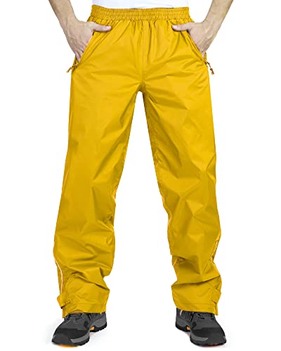 33,000ft wasserdichte Regenhose für Herren Leichte Regenhose Winddichte Outdoorhose zum Wandern Camping Golf Gelb 2XL /32L 33,000ft wasserdichte Regenhose für Herren Leichte Regenhose Winddichte Outdoorhose zum Wandern Camping Golf Gelb 2XL /32L von 33,000ft