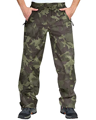 33,000ft wasserdichte Regenhose für Herren Leichte Regenhose Winddichte Outdoorhose zum Wandern Camping Golf Jagdtarnung XS /34L 33,000ft wasserdichte Regenhose für Herren Leichte Regenhose Winddichte Outdoorhose zum Wandern Camping Golf Jagdtarnung XS /34L von 33,000ft
