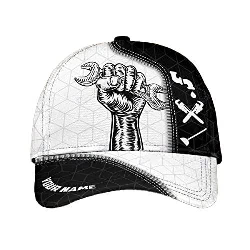 351 Baseball Cap Klempner Weiß Und Schwarzes Basecap Freizeit Baseball Mütze Sonnenschutz Baseballmütze Für Herren, Reisen, Damen von 351