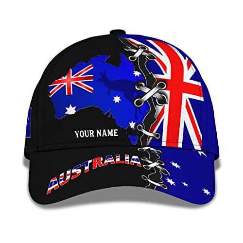 351 Baseball Cap Patriotisches Australien Mit Australischer Flagge Basecap Leichtgewicht Sonnenblende Mütze Original Baseballkappe Für Tennis, Auf Reisen, Reisen von 351