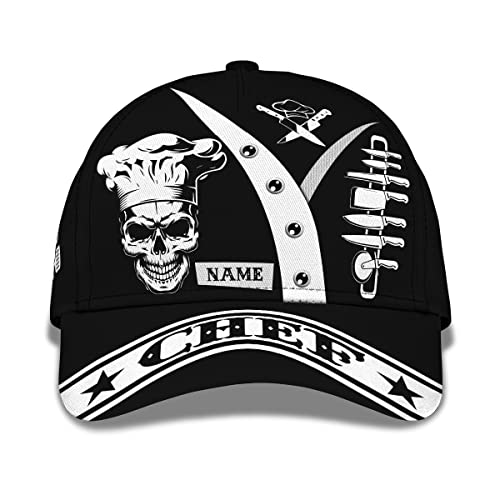351 Baseballkappe Chefkoch, Küchengerät, Messer, Kochen Baseball Cap Retro Capatmungsaktive Mütze Verstellbare Freizeit Basecap Für Reisen, Herren, Teenager von 351
