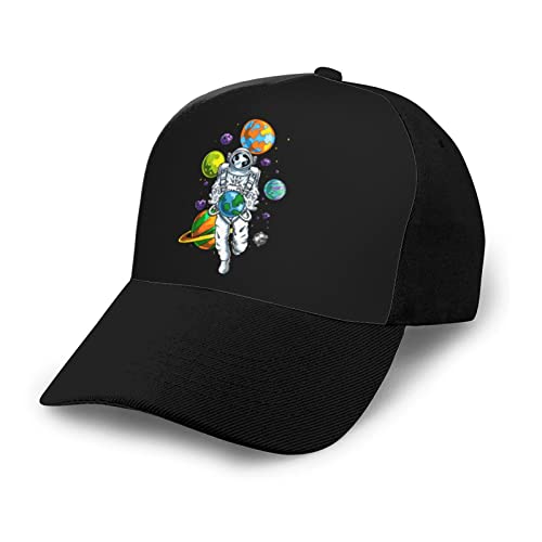 351 Baseballkappe Süße Astronauten Fliegen Zusammen Mit Dem Planeten Schirmmütze Atmungsaktiv Unisex Mütze Klassische Basecap Kappe, Für Draußen, Damen, Reisen von 351