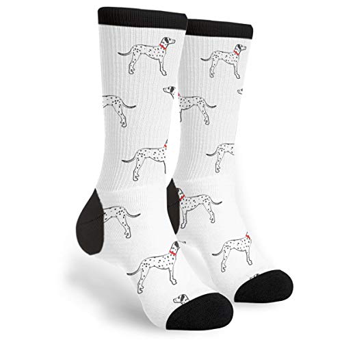 351 Damen Herren Sportsocken Dalmatiner-Hund Outdoorsocken Schweißableiten Wandersocken Gepolstert Arbeitssocken Für Spazieren Outdoor Laufen von 351
