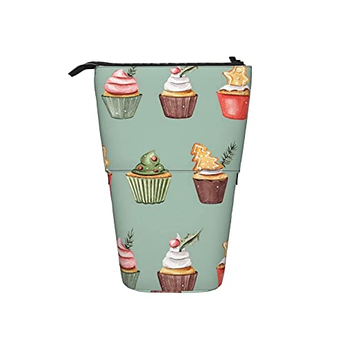 351 Federmäppchen Feiertags Cupcakes Sommergrün Make-Up Tasche Mit Reißverschluss Federtasche, Für Bürobedarf, Damen, Schule von 351