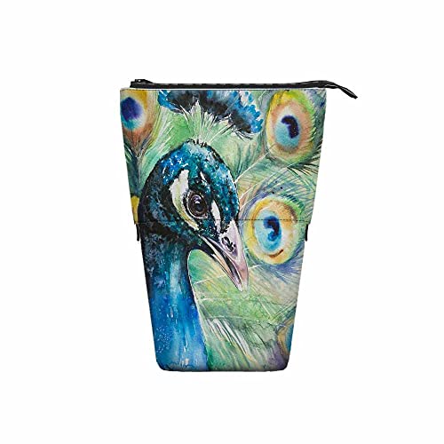 351 Federmäppchen Pfau Mit Federn Bleistifte Tasche Mit Reißverschluss Schlampermäppchen, Für Kindergarten, Teenager, Damen von 351