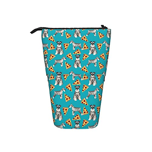 351 Federmäppchen Schnauzer Pizza Hund Schlampermäppchen Grosse Kapazität Make-Up Tasche, Für Jungen, Schüler, Damen von 351