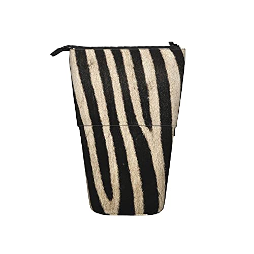 351 Federmäppchen Zebrafell Tier Kunstpelzmuster Federmäppchen Mädchen Grosse Kapazität Bleistifte Tasche, Für Bürobedarf, Schule, Mädchen von 351