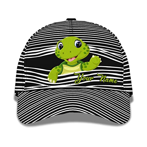 351 Freizeit Basecap Niedliche 3D-Schildkröte Mit Horizontalem Muster Schirmmütze Basecap Verstellbare Golf Hüte Outdoor Trucker Baseballcap Für Teenager, Auf Reisen, Golf von 351