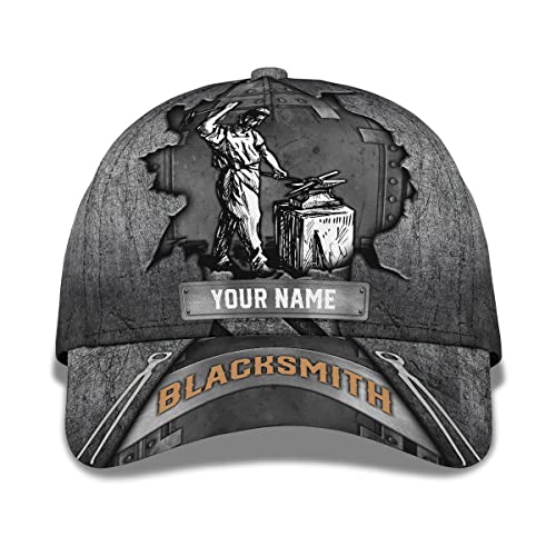 351 Freizeit Basecap Schmied-Arbeiter Mit Metallmuster Sommer Kappe Outdoor Baseball Cap Unisex Basecap Für Damen, Reisen, Teenager von 351