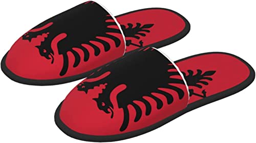 351 Hausschuhe Albanien Flagge Warme Pantoffeln Gemütliche Herren Hausschuhe Weiche Rutschfest Slipper, Für Geschenk, Herren, L von 351