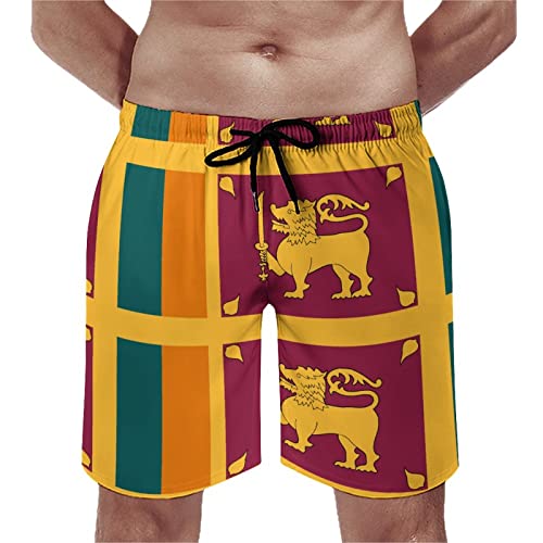 351 Herren Boardshorts Flagge Von Sri Lanka Kurze Hose Jogger Surf Schwimmhose Sommer Strandkleidung Schnelltrocknend Trainingshose L von 351