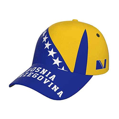 351 Herren Damen Baseball Kappen Flagge Von Bosnien Und Herzegowina Baseball Kappe Mütze Leicht Abwaschbar Baseball Cap Verstellbar Snapback Kappe Für Draussen Reisen Angeln von 351