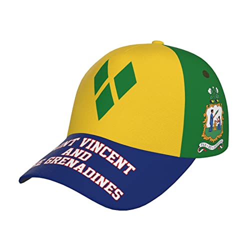 351 Herren Damen Baseball Kappen Flagge Von St. Vincent Und Den Grenadinen Baseball Cap Baumwolle Basecap Leicht Abwaschbar Baseballmütze Für Kletter Draussen Angeln von 351