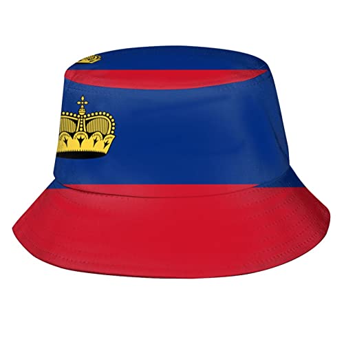 351 Herren Damen Bucket Mütze Flagge Von Liechtenstein Anglerhut Haltbare Eimer Hut Uv-Schutz Bucket Hat Für Strand Freien Reisen von 351