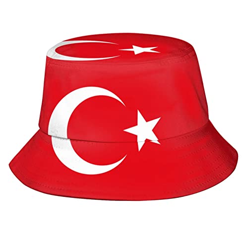 351 Herren Damen Sommerhut Flagge Der Türkei Bucket Mütze Haltbare Fischerhut Komfortables Strand Sonnenhut Für Strand Wandern Freien von 351