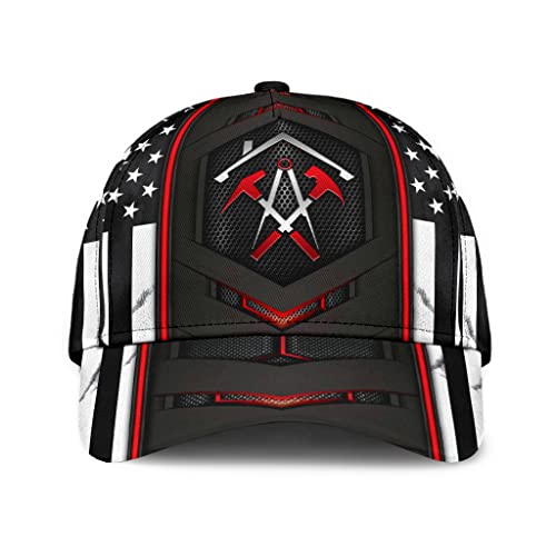 351 Schirmmütze Basecap Rote Flagge Für Dachdecker Sonnenblende Mütze Freizeit Freizeit Basecap Retro Baseballmütze Für Herren, Tennis, Teenager von 351