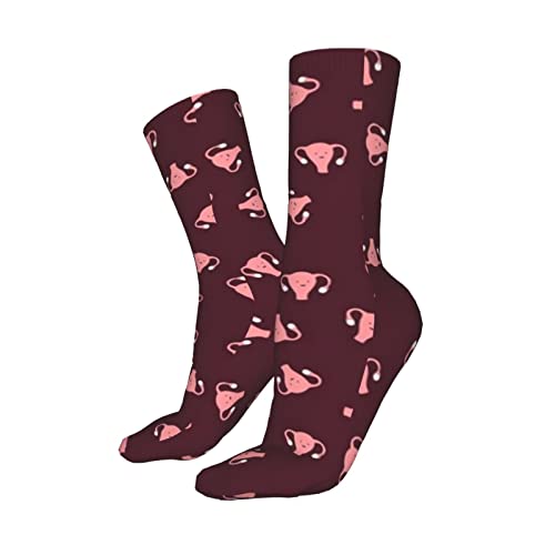 351 Stricken Socken 40cm Happy Crazy Uterus Maroon Crew-Socken Nette Strümpfe Personalisierte Muster Socken Pour Verkleidung Party, Männer, Mädchen von 351