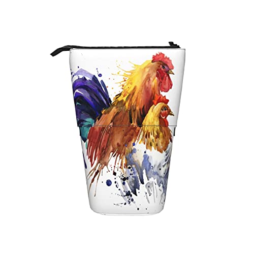 351 Teleskopisch Mäppchen Aquarell Hahn Landhaus Huhn Design Student Federmäppchen Grosse Kapazität Schule Federtasche Mit Reißverschluss Mädchen Stifthalter von 351