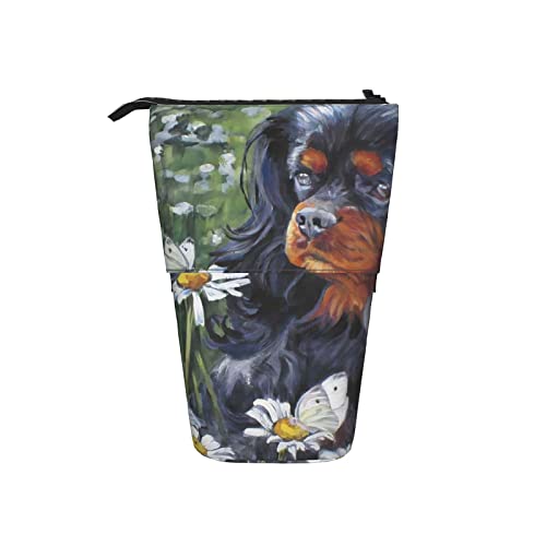 351 Teleskopisch Mäppchen Cavalier King Charles Spaniel Geschenkhund Griffelmappe Grosse Kapazität Bleistifte Tasche, Für Büro, Schüler, Damen von 351