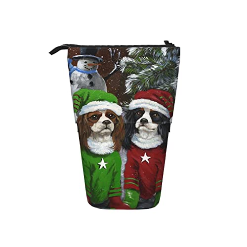 351 Teleskopisch Mäppchen Cavalier King Charles Spaniel Geschenkhund Make-Up Tasche Mit Reißverschluss Bleistifte Tasche, Für Kindergarten, Büro, Jungen von 351