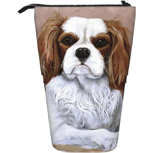 351 Teleskopisch Mäppchen Cavalier King Charles Spaniel Geschenkhund Stehen Bleistifthalter Grosse Kapazität Schlampermäppchen, Für Schüler, Kindergarten, Schule von 351