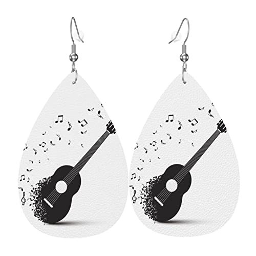 Ohrringe Für Frauen Akustische Gitarre Teardrop Leder Ohrringe 1 Paar Ohrringe Für Damen Ornamente Teardrop Ohrringe, Für Mädchen, Geschenk, Geburtstagsfeier von 351