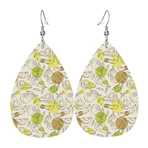 Ohrringe Für Frauen Avocado Druck Damen Ohrring 1 Paar Teardrop Ohrringe Klassischen Baumeln Ohrringe, Für Geburtstagsfeier, Geschenk, Frauen von 351