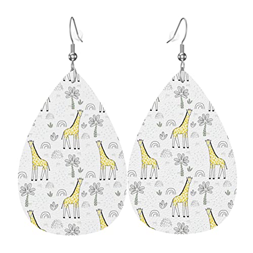 Ohrringe Für Frauen Cartoon Giraffe Druck Schmuck Ohrringe Mode Teardrop Ohrringe Vintage-Stil Tropfenohrringe, Für Frauen, Geburtstagsfeier, Geschenk von 351