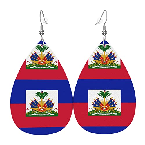 Ohrringe Für Frauen Haitianische Flagge Teardrop Ohrringe 1 Paar Damen Ohrring Ornamente Baumeln Ohrringe, Für Mädchen, Geburtstagsfeier, Geschenk von 351
