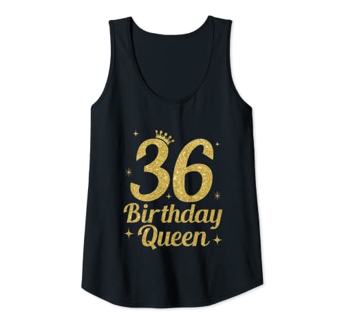 Damen Damen Birthday Queen 36 Geburtstag Königin Tank Top Damen Damen Birthday Queen 36 Geburtstag Königin Tank Top von 36 Birthday Queen 36th Birthday Ladies Outfit