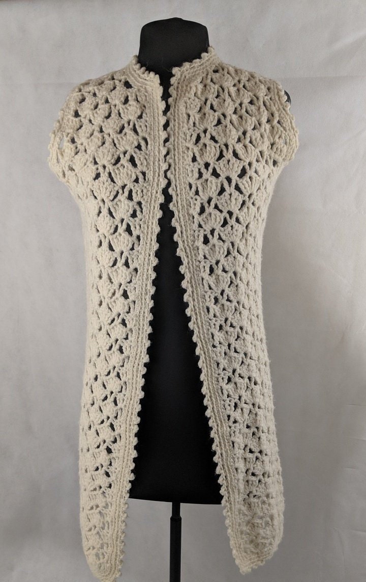 Boho Pullunder Weste Ärmellos 1970Er Jahre Vintage Häkelarbeit Homespun Boho Pullunder Weste Ärmellos 1970Er Jahre Vintage Häkelarbeit Homespun von 360DesignEtc