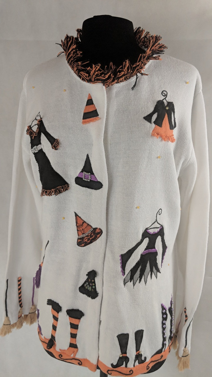 Halloween Neuheit Pullover Strickjacke Knopfleiste Einzigartige Print Hexe Halloween Neuheit Pullover Strickjacke Knopfleiste Einzigartige Print Hexe von 360DesignEtc