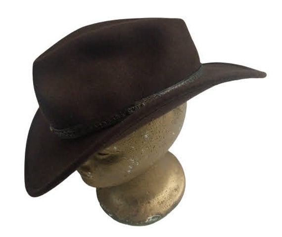 Vintage Delmonico Cowboyhut Aus Wollmischung Schwarzer Westernhut, Herren 7 5/8 Vintage Delmonico Cowboyhut Aus Wollmischung Schwarzer Westernhut, Herren 7 5/8 von 360DesignEtc