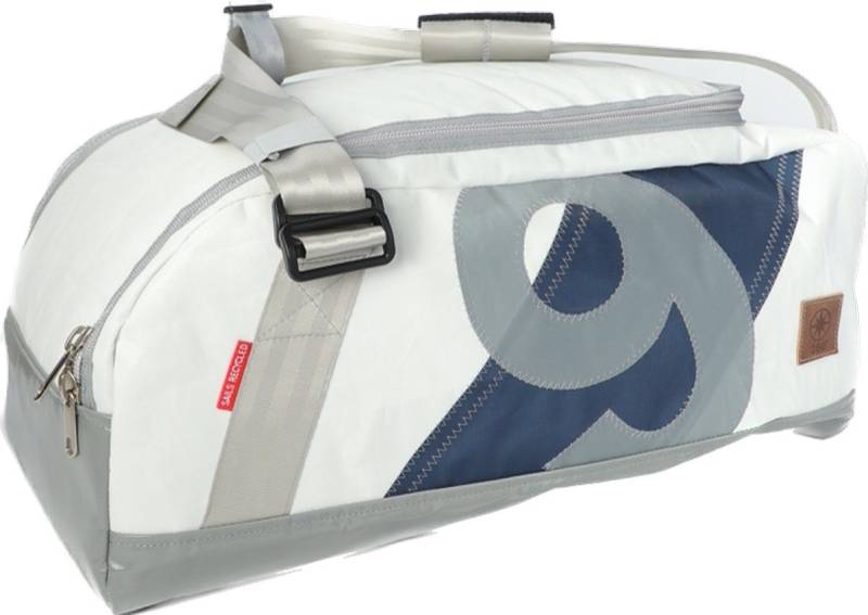 360Grad Sporttasche Sporttasche Container XL Segeltuch Weiss/Blau Zahl Grau von 360Grad