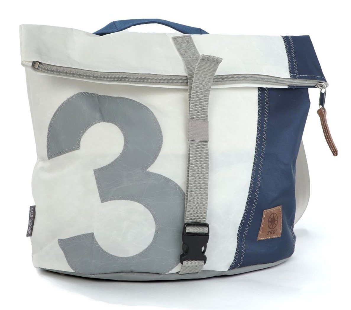 360Grad Strandtasche Einkaufstasche Strandtasche Tender City Weiss Grau Blau von 360Grad